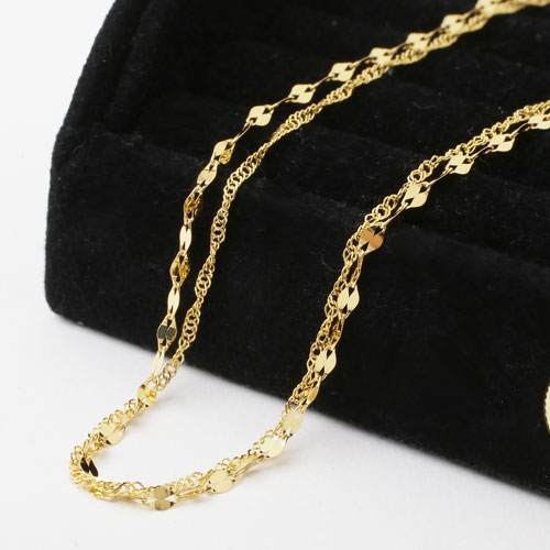 ephemeral 二連　k24 925 ネックレス K24 pure gold/ピュアゴールド 2連ネックレス｜山梨県甲府市の