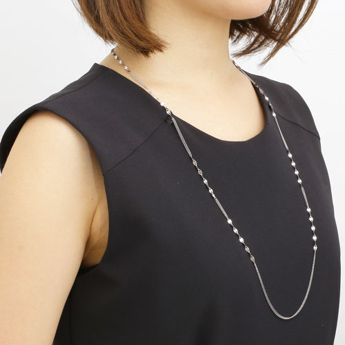 送料無料】【日本製】pt850/プラチナ850 ロングネックレス/チェーン  