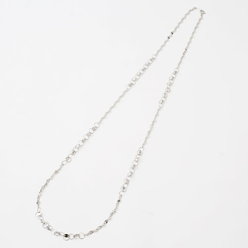 プラチナ850 ロングネックレス 80cm 9.3g サークル＆ペダル　3781-NM18