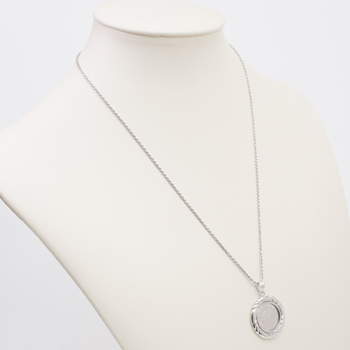 純プラチナ コイン 999.5 2.5g  ペンダント エンジェル Pt900 デザイン枠 3820-HG19