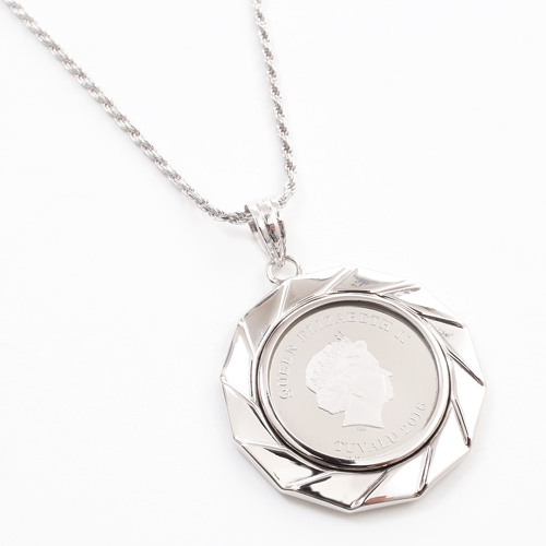 純プラチナ コイン 9995 2.5g 1/10オンス ペンダント ホース Pt900 デザイン枠 3821-HG19