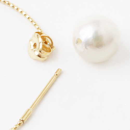 18金YGイタリア製 艶消しフープピアス 無垢 梨地仕上げ アクセサリー 