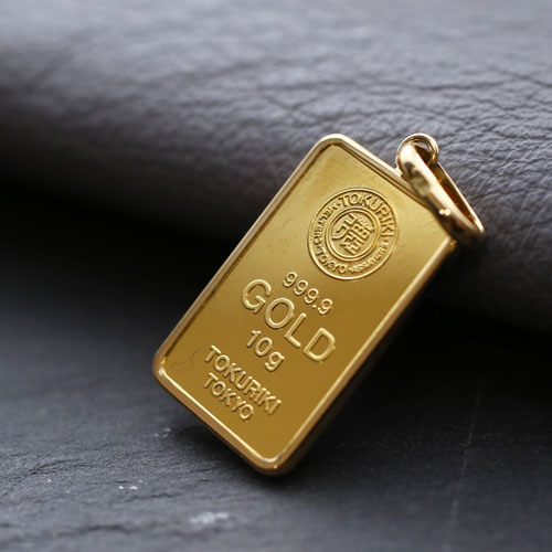 純金 K24 999.9 10g インゴット 徳力本店 3853-TH18