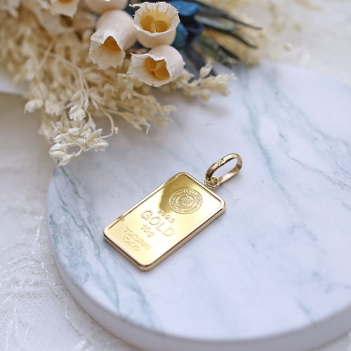 送料無料】純金/K24/24K/999.9 インゴット 10g ペンダントトップ 地金  