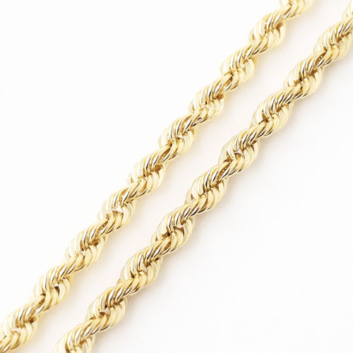 イタリア製 18金 パイプロープチェーン 60cm　2.2g  3775-LC18