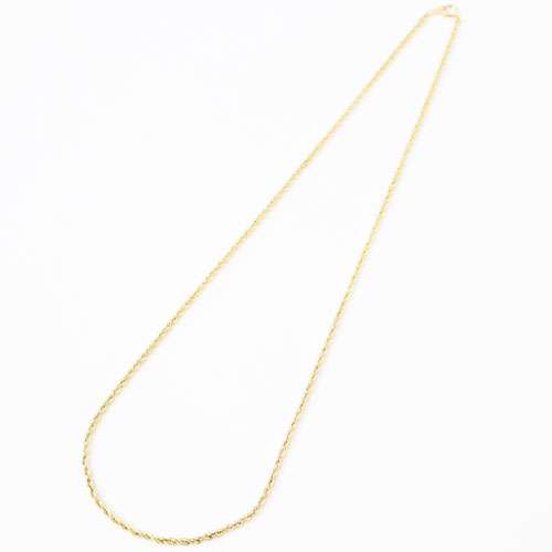 イタリア製 18金 パイプロープチェーン 60cm　2.2g  3775-LC18