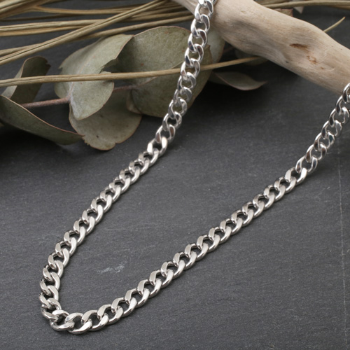 ITALY シルバー925 極太 喜平ネックレス(62cm)6mm イタリー（送料無料  