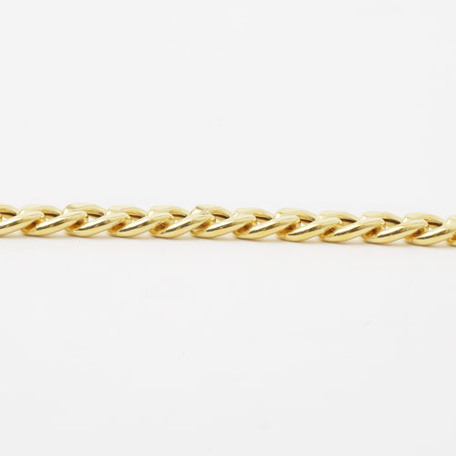 DIBI SILVER925  グルメッタ キヘイネックレス 中空 チェーン 男女兼用 ゴールド仕上げ　3881-DB18