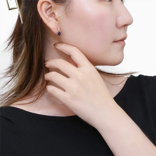送料無料】プラチナ/Platinum Pt900 ピアス サファイアピアス