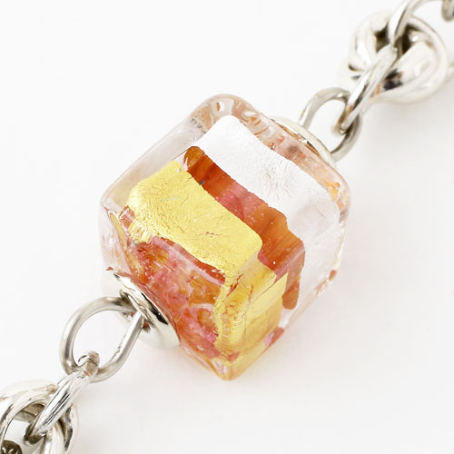 イタリア製 ベネチアンガラス ネックレス　しおり/ブックマーク　キアラ・デザイン 3960-IN18