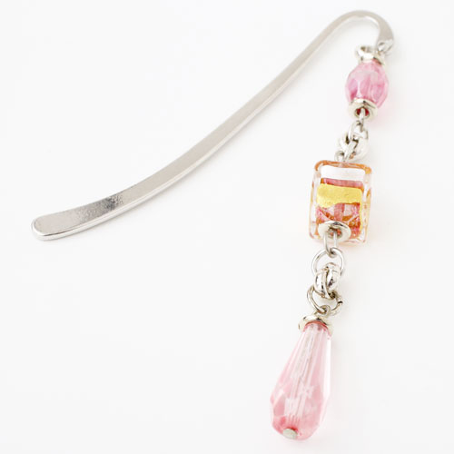 イタリア製 ベネチアンガラス ネックレス　しおり/ブックマーク　キアラ・デザイン 3960-IN18