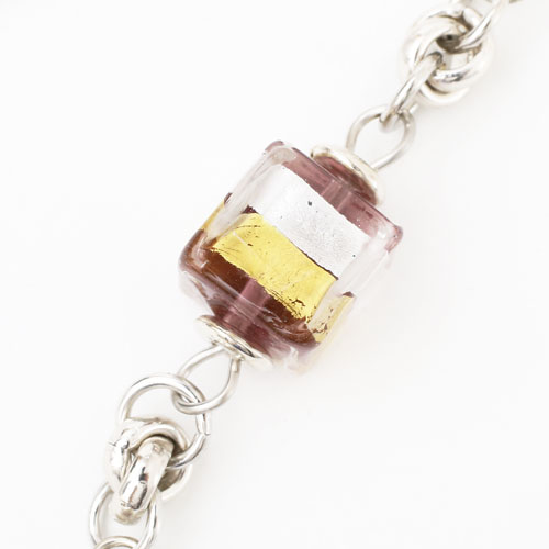 イタリア製 ベネチアンガラス ネックレス　しおり/ブックマーク　キアラ・デザイン 3961-IN18