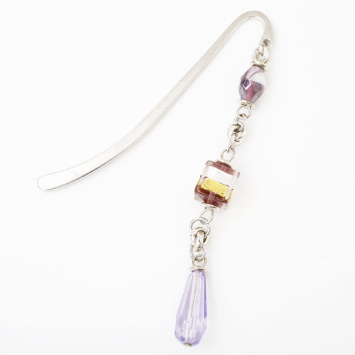 イタリア製 ベネチアンガラス ネックレス　しおり/ブックマーク　キアラ・デザイン 3961-IN18