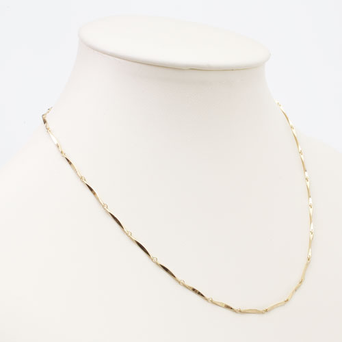 送料無料】【日本製】18金/K18 さざなみ/小波 切子 ネックレス セミ  