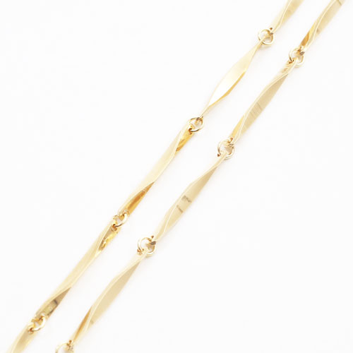 送料無料】【日本製】18金/K18 さざなみ/小波 切子 ネックレス セミ  