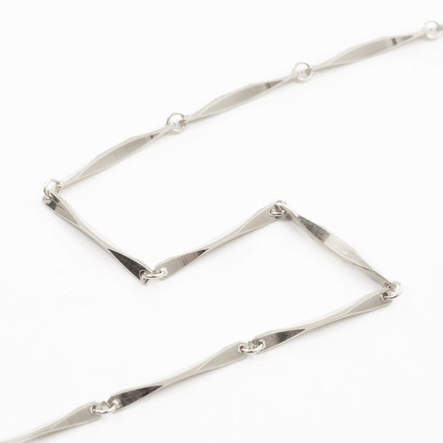 送料無料】【日本製】プラチナ/Pt850 さざなみ/小波 切子 ネックレス  