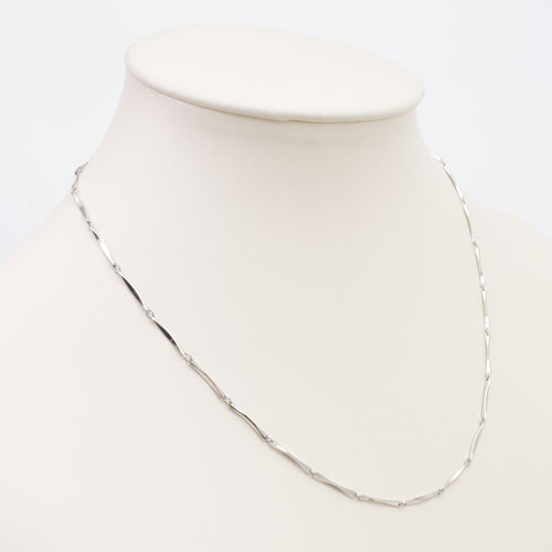 送料無料】【日本製】プラチナ/Pt850 さざなみ/小波 切子 ネックレス  