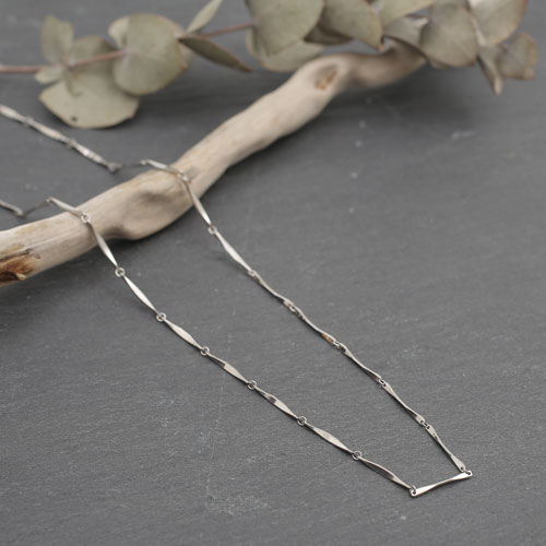 送料無料】【日本製】プラチナ/Pt850 さざなみ/小波 切子 ネックレス  