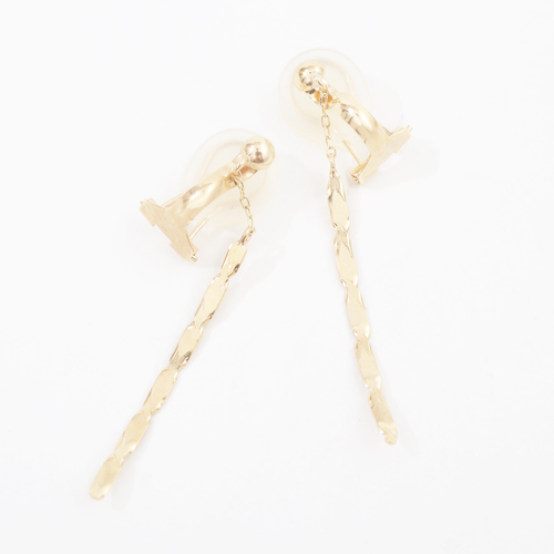 イエロー イヤーカフ クリップタイプのイヤリング メンズ イヤーカフ イヤリング イエローゴールドK10 イヤークリップ