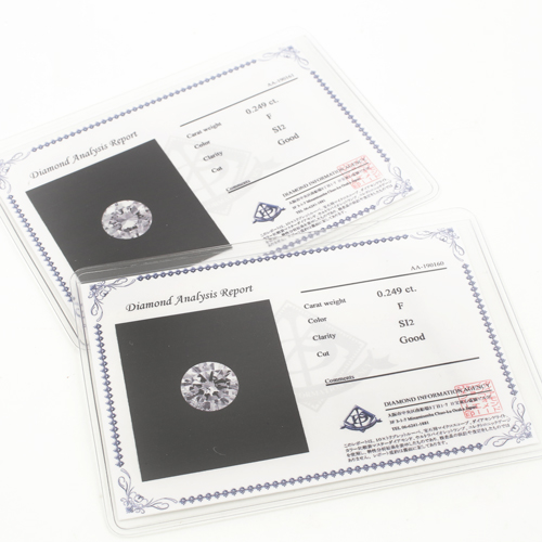 純プラチナ ダイヤモンド 0.23ct Pt999-Pt850 ピアス 鑑別カード2枚付き 4175-UK19