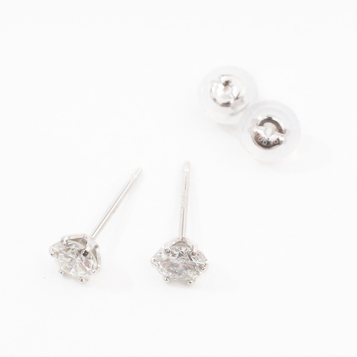 純プラチナ ダイヤモンド 0.23ct Pt999-Pt850 ピアス 鑑別カード2枚付き 4175-UK19