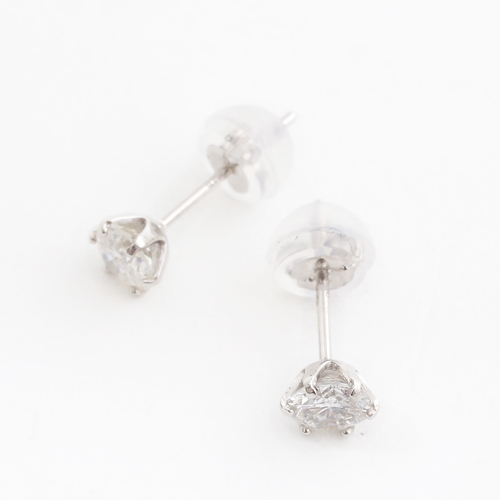 純プラチナ ダイヤモンド 0.23ct Pt999-Pt850 ピアス 鑑別カード2枚付き 4175-UK19