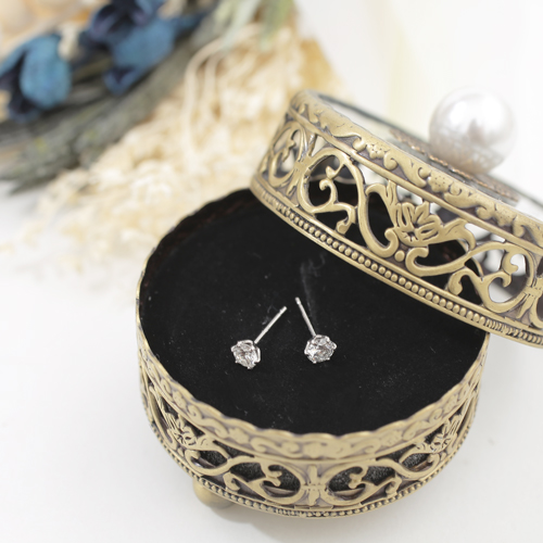 純プラチナ ダイヤモンド 0.23ct Pt999-Pt850 ピアス 鑑別カード2枚付き 4175-UK19