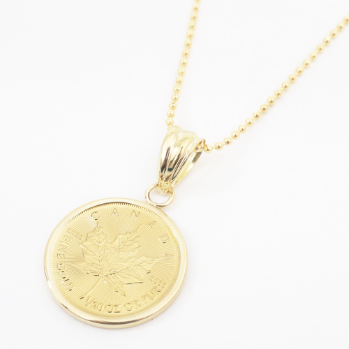 送料無料】【日本製】純金/K24/24 18金/K18 コイン 金貨 ペンダント  