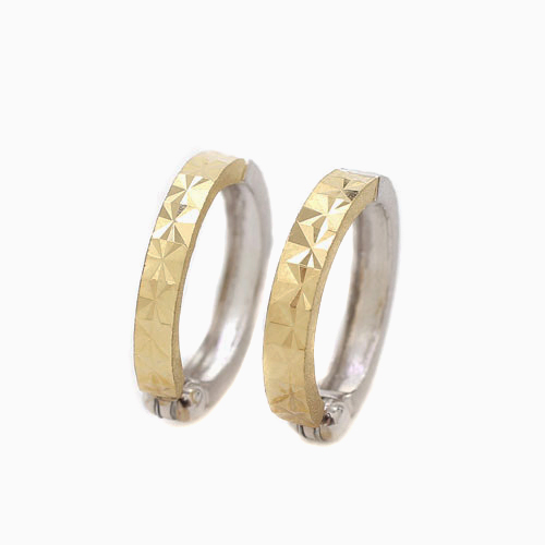 【送料無料】10金/K10 イヤリング/ピアリング アクセサリー リバーシブル/2WAY お洒落/オシャレ ダイヤモンドカット  4215-UK20