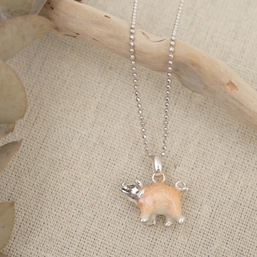 おだて豚の顔のシルバー925 ペンダント おだて豚の顔のシルバー925