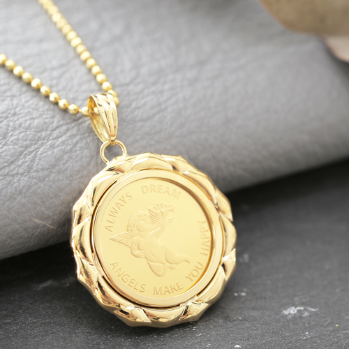 送料無料】【日本製】純金/K24 18金/K18 コイン/金貨/coin エンジェル  
