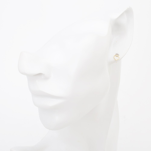 18金 K18 オープンハート スタッド ピアス 750 4314-AM20