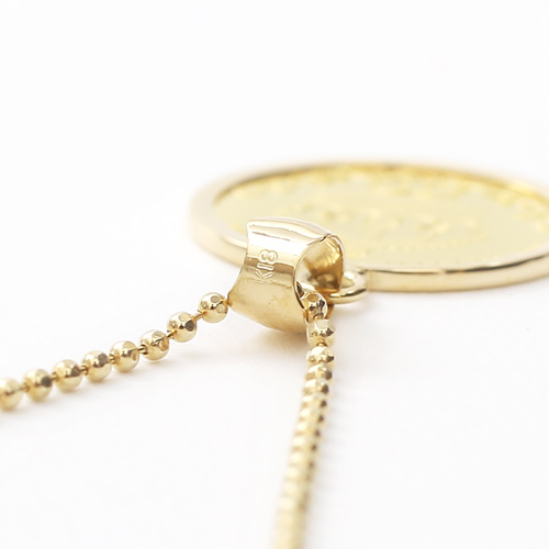 純金 24金  コイン 金貨 ネックレス ライオン クラウン 4326-HG20