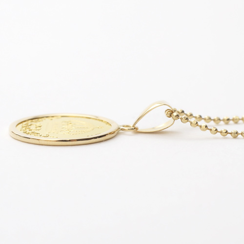 純金 24金  コイン 金貨 ネックレス ライオン クラウン 4326-HG20