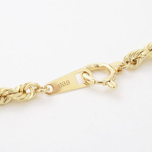 【受注生産】 18金 パイプロープ ネックレス 45cm 5g 4351-MS20