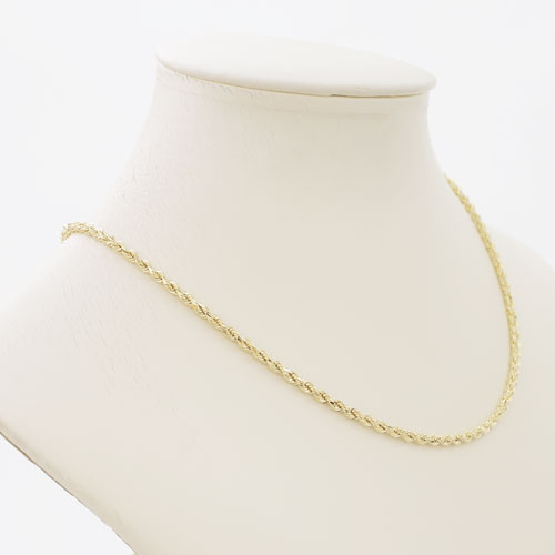 【受注生産】 18金 パイプロープ ネックレス 45cm 5g 4351-MS20