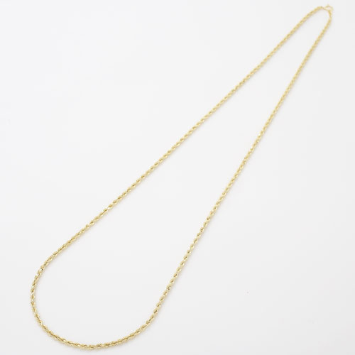 【受注生産】 18金 パイプロープ ネックレス 50cm 5.6g 4352-MS20