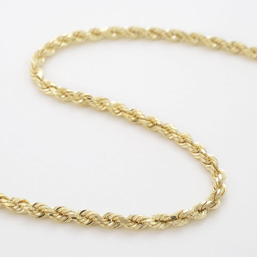 【受注生産】 18金 パイプロープ ネックレス 50cm 5.6g 4352-MS20