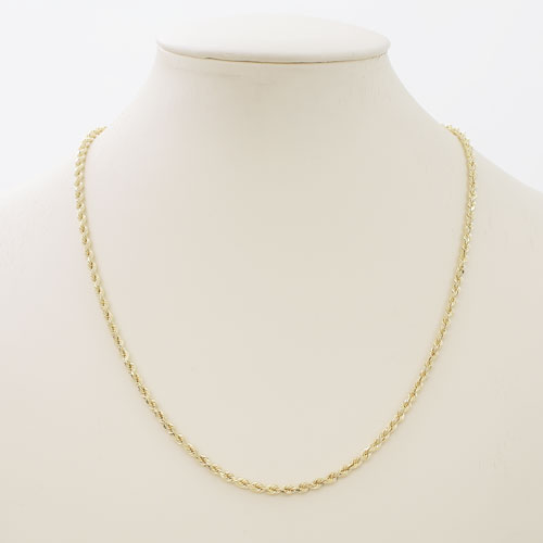 【受注生産】 18金 パイプロープ ネックレス 50cm 5.6g 4352-MS20