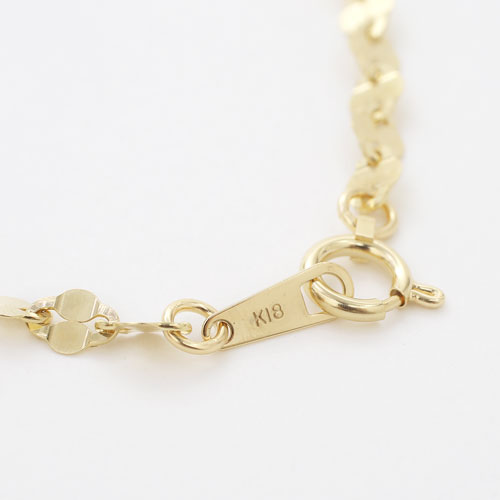 イタリア製 18金 K18 ペダル風  ゴールド ダブル ランターン ブレスレット 18cm 4358-MS20