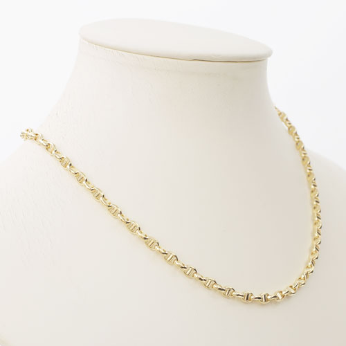 【受注生産】18金 スカル オーバル・スティック ネックレス 80cm 17ｇ 4412-MS20