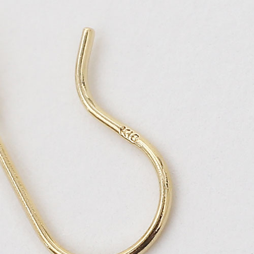 送料無料】18金/K18 イエローゴールド ピアス ハンマリングカット  