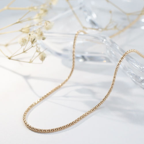 日本製 18金ピンクゴールド K18PG ネックレス ボンバータ スライド式アジャスター 4433-PW20