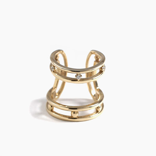 イヤーカフ 10金 K10 オシャレ キュービックジルコニア  4464-UK21