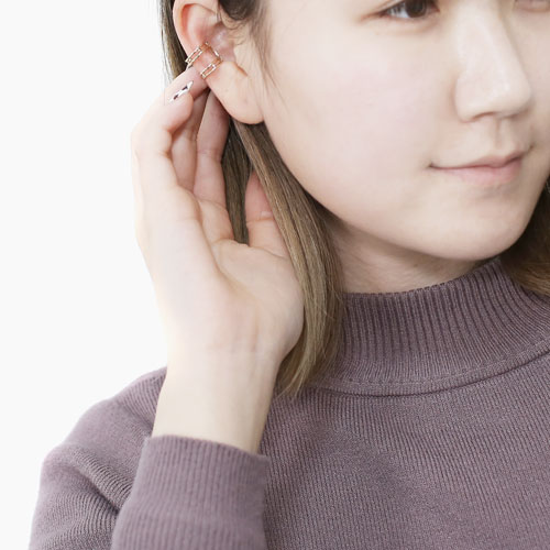 イヤーカフ 10金 K10 オシャレ キュービックジルコニア  4464-UK21