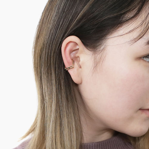 イヤーカフ 10金 K10 オシャレ キュービックジルコニア 4472-UK21