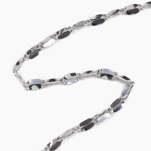 18金ホワイトゴールド ブレスレット ペダル 18cm 0.9g 4474-NM21