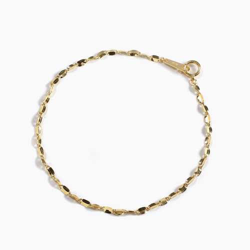 ペタルチェーン k18ブレスレット 18金 デザイン ブレスレット K18YG  