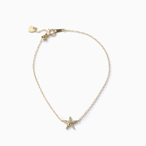10金 ブレスレット リトル・スター ダイヤモンド 0.04ct 4490-UK21