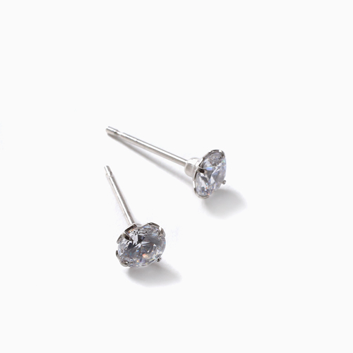 スワロフスキー 純チタン PURETITANIUM MARE マーレ  ピアス 5mm ダイヤモンドカラー 4493-TZ21